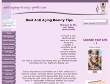 Tablet Screenshot of anti-aging-beauty-guide.com